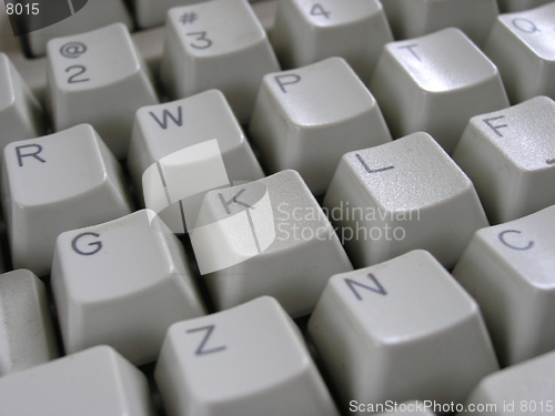 Image of Computer keyboard with muddled keys.