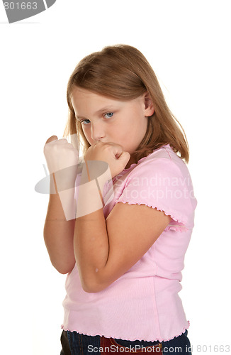 Image of young girl fighting