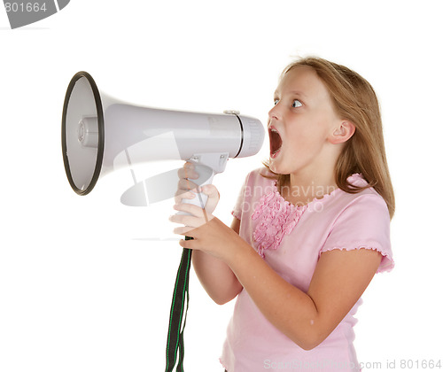 Image of young girl with megaphone
