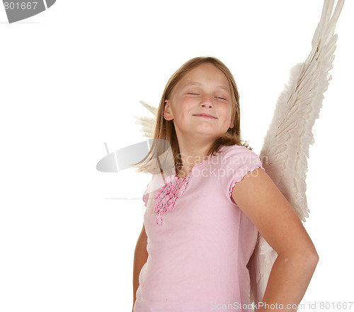 Image of smug angel fairy girl with wings
