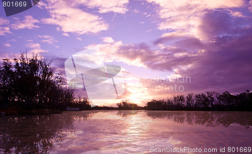 Image of river murray sunset