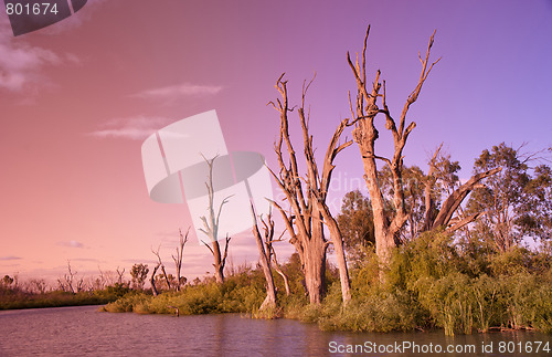 Image of river murray sunset