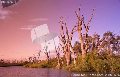 Image of river murray sunset