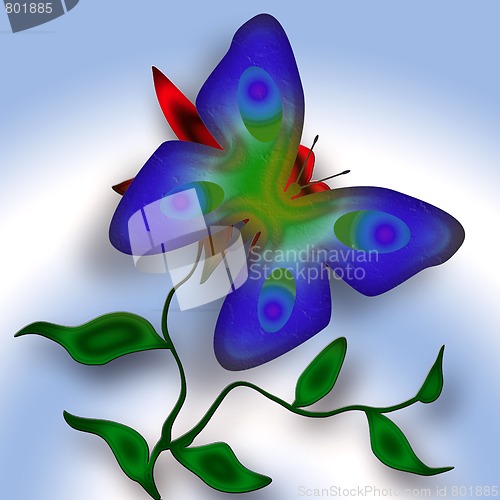 Image of Decorative Blue Butterfly