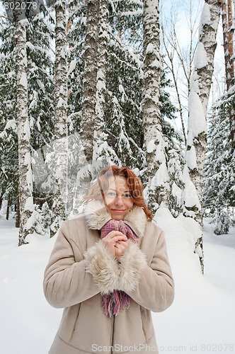 Image of Woman in forest
