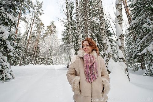 Image of Woman in forest