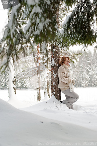 Image of Woman in forest