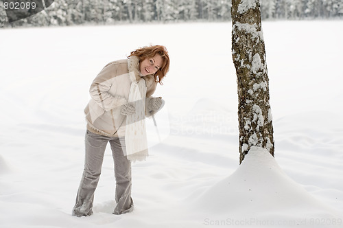 Image of Woman in forest