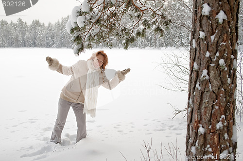 Image of Woman in forest