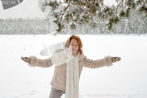 Image of Woman in forest