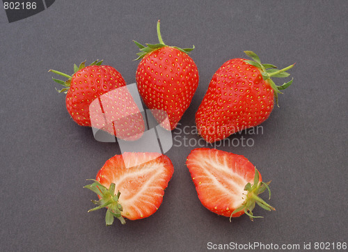 Image of Fresh organic strawberries.