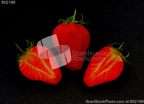 Image of Fresh organic strawberries.