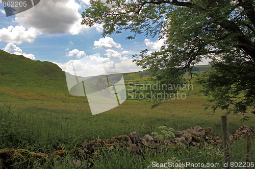 Image of Dry stone wall in Derbyshire England