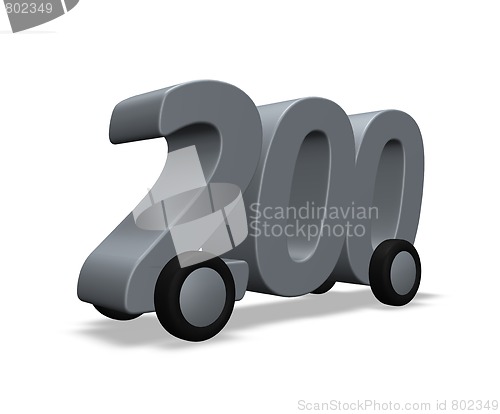 Image of two hundred on wheels