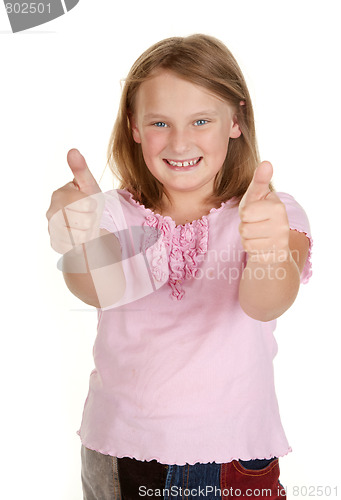 Image of young girl thumbs up