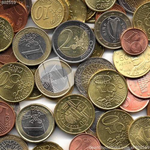 Image of Euro coins background