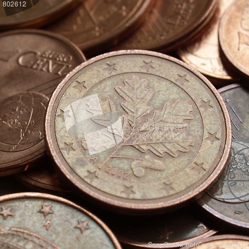 Image of Euro coins background