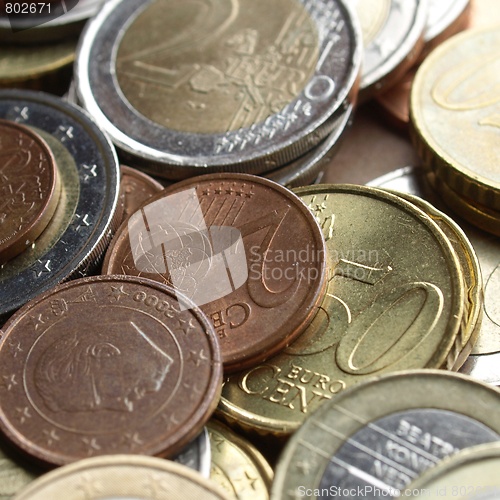 Image of Euro coins background