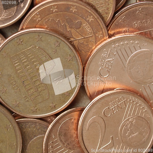 Image of Euro coins background