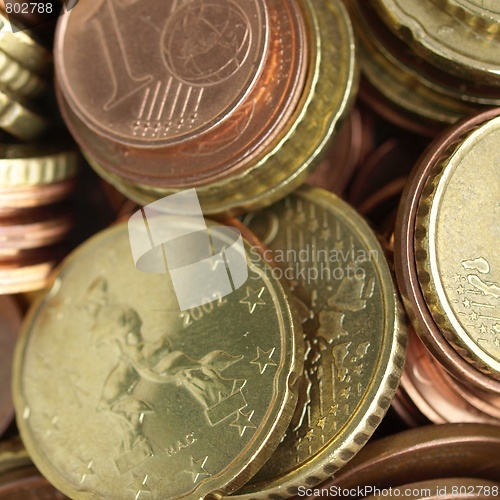 Image of Euro coins background