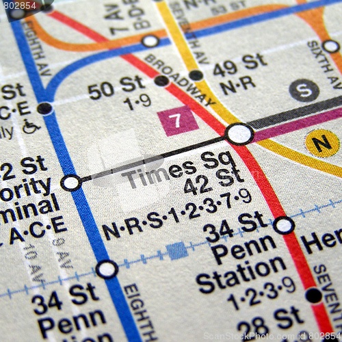 Image of New York subway map