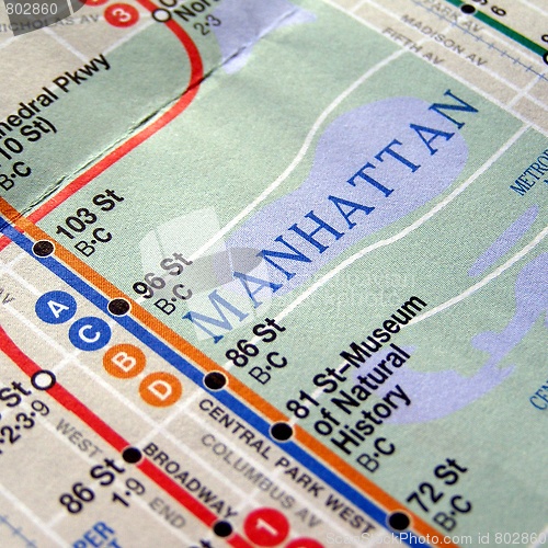 Image of New York subway map