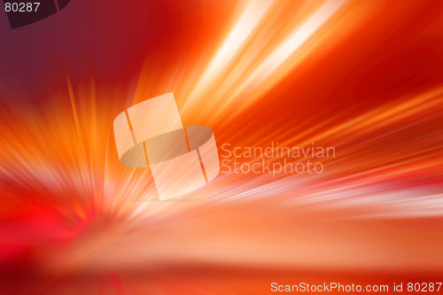 Image of red orange streak abstract