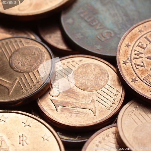 Image of Euro coins background