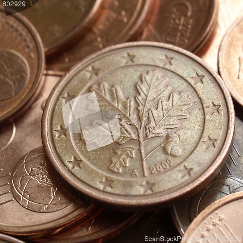 Image of Euro coins background