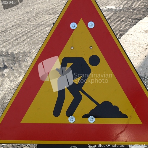 Image of Road works sign