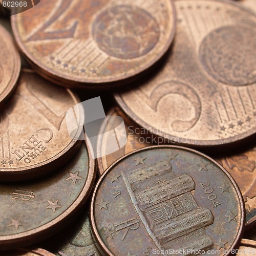 Image of Euro coins background