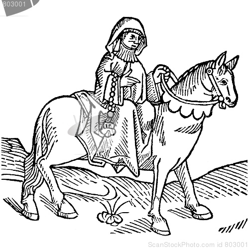 Image of The Prioress from Canterbury Tales