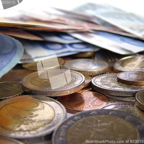 Image of Euro coins and notes