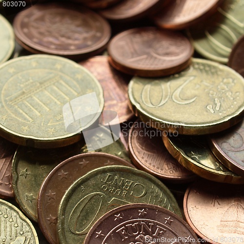 Image of Euro coins background