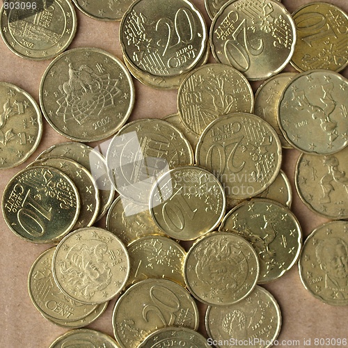 Image of Euro coins background