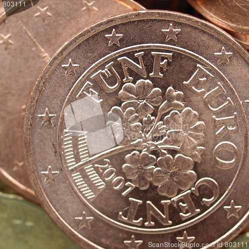 Image of Euro coins background