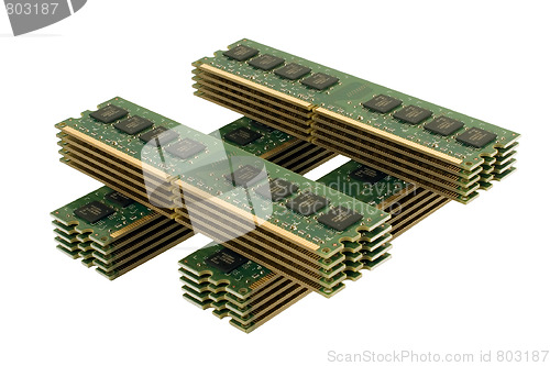 Image of 4 column of computer memory modules 3