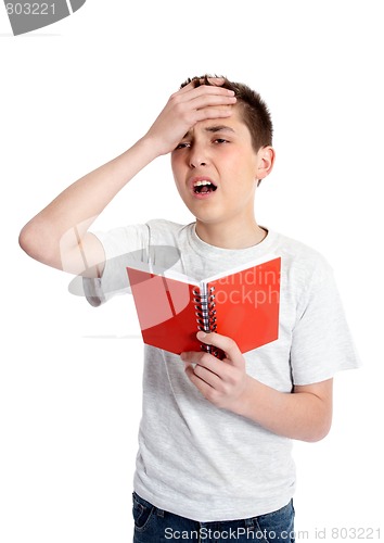 Image of Boy or student - stress, error, blunder