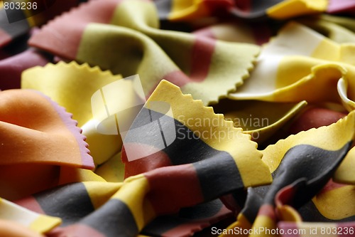 Image of Close-up of colorful pasta