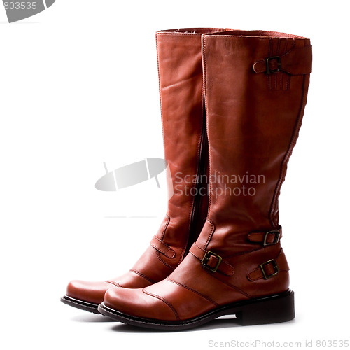 Image of pair of brown boots