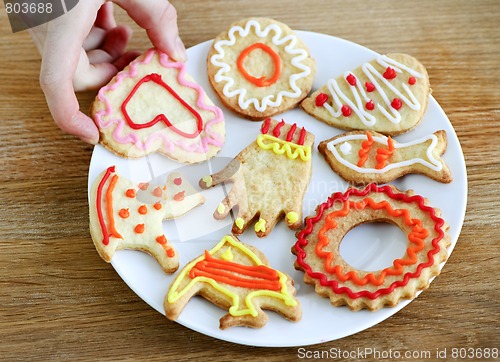 Image of Plate of homemade cookies