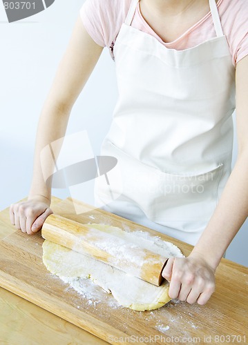 Image of Rolling out cookie dough