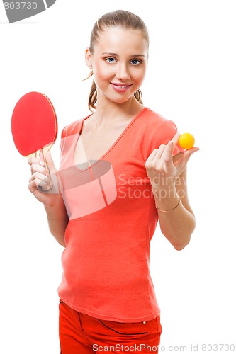 Image of Woman offer to play table tennis