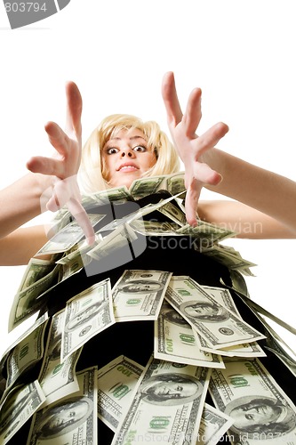 Image of Woman and money