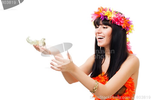 Image of Beauty shoot of a girl with a bird