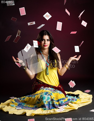 Image of Gypsy woman with and cards
