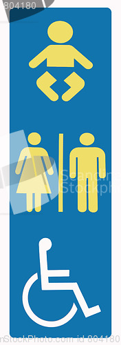 Image of Restroom sign disabled