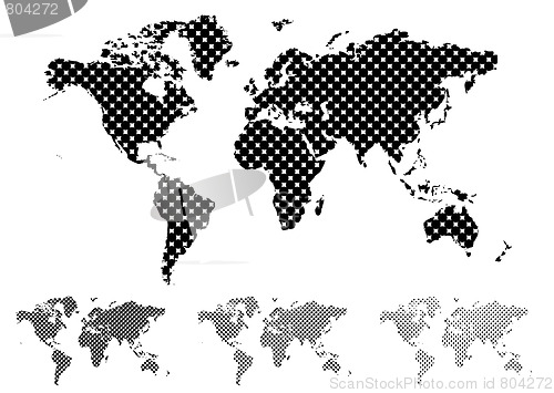 Image of halftone world map