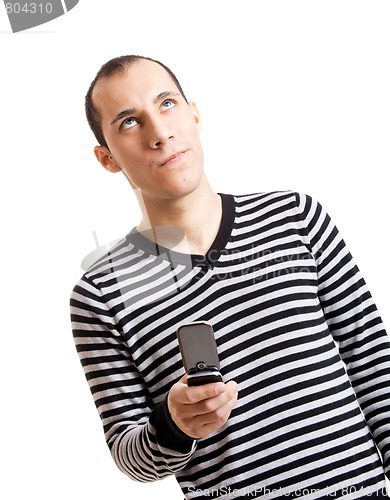 Image of Young guy with cellphone