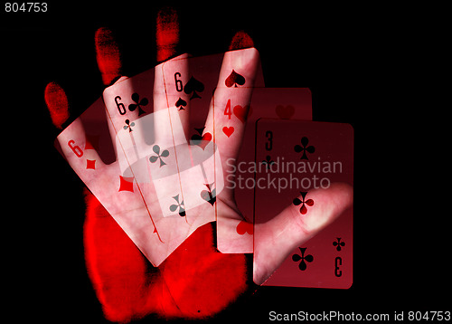 Image of abstract scene game of poker